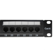 UTP RJ45 24 portas 1U cat6 patch panel